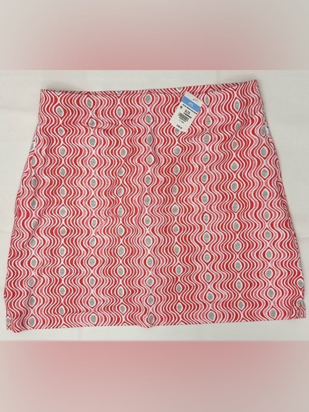 J. McLaughlin Briana Hot Pink and White Patterned Skort